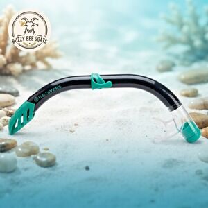 US Divers Playa Silicone Snorkel Turquoise Black Swimming Beach Vacation